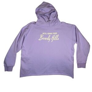 Homme + Femme Hoodie, Hotel Homme Femme 100% Cotton, Fake Love Purple, Size XL